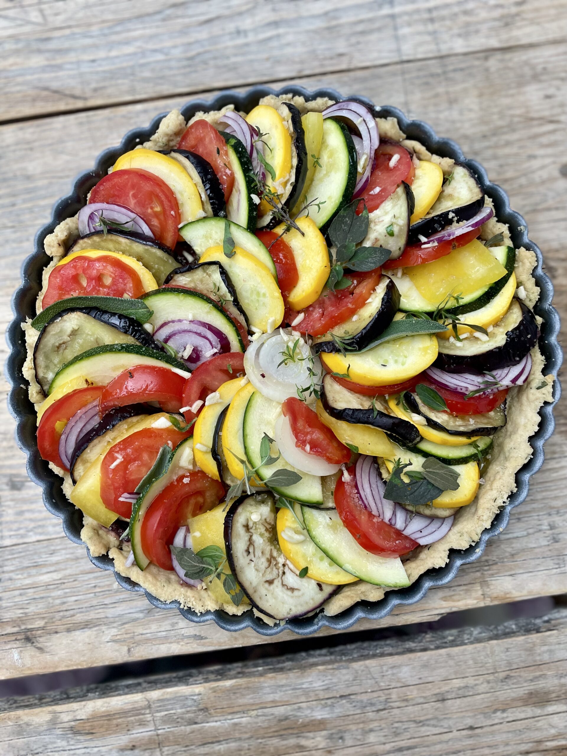 Quiche à la Ratatouille ungebacken